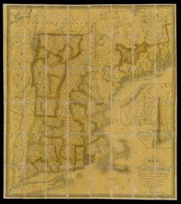 A Map of the New England States Maine New Hampshire Vermont Massachusetts Rhode Island & Connecticut with the adjacent parts of New York & Lower Canada Compiled and Published by Nathan Hale Boston 1826