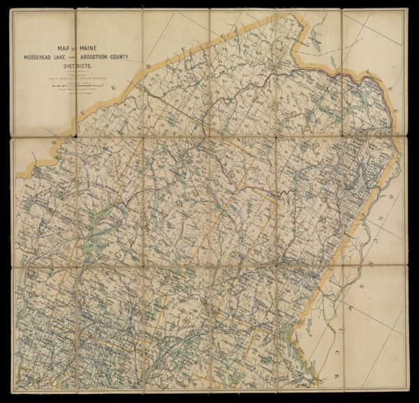 Map of Maine Moosehead Lake and Aroostook County districts published by Geo. H. Walker & Co.