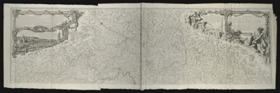 Carte chorographique de la Boheme divisee en 12 cercles avec le Comte de Glatz et le territoire d'Egra en neuf feuilles egalles aux vingt-cinq Petittea. || Chorographic map of Bohemia divided into 12 circles with the county of Glatz and the territory of the Egra in nine equal sheets. [Composite of top 3 sections]