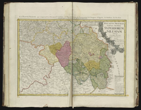 Ducatus Silesiae tabula altera superiorem Silesiam exhibens ex mappa Hasiana majore...