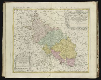 Ducatus Silesiae tabula geographica generalis, statui hodierno, ei nempe qui post pacem Dresdensem locum obtinet adaptaiustaque graduatione rectificata...