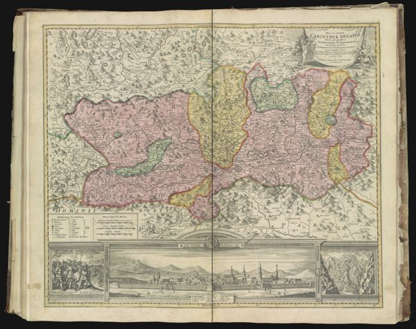 Nova et accurata Carinthiæ Ducatưs Tabula geographica. in Superiorem et Inferioirem divisa, cun infertis partibusi Archiepiscopatui Salisburgensi propriis nec non Dynastüs aliquot...
