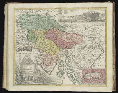 Tabula Ducatus Carnioliæ Vindorum Marchiæ et Histriæ ex mente illustr quordam L.B. Valvasor II