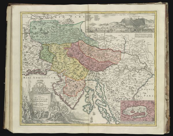 Tabula Ducatus Carnioliæ Vindorum Marchiæ et Histriæ ex mente illustr quordam L.B. Valvasor II