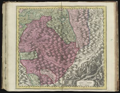 Plate 9 [of an incomplete 9 map set covering Southwest Germany - see notes for positioning] [Text in margin: 9 N31 O P Septentio Q Episcopat. August. R. Pars. S32]