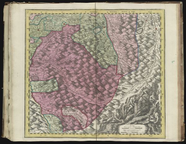 Plate 9 [of an incomplete 9 map set covering Southwest Germany - see notes for positioning] [Text in margin: 9 N31 O P Septentio Q Episcopat. August. R. Pars. S32]