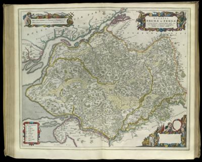 Ducatus Bremae & Ferdae a Ioanne Gorries Capitaneo Sueco Jussu Com. Ioan Christoph. a Coningsmarck accuratissime dimensi & in tabulam redacti.
