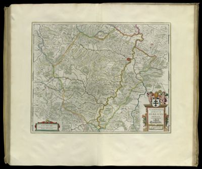 Territorium Abbatiae Heresfeldensis. 't Stift Hirszfeldt Apud Guiljelmum Blaeu.