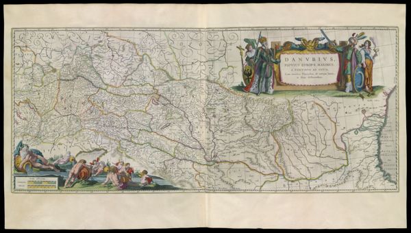 Danubius, Fluvius Europae Maximus, A Fontibus ad Ostia, Cum omnibus Fluminibus, ab utroque latere, in illum defluentibus.