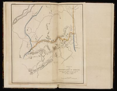 Sketch of the imaginary ranges of highlands reported by the British surveyors under the Treaty of Ghent, as extending across the State of Maine.