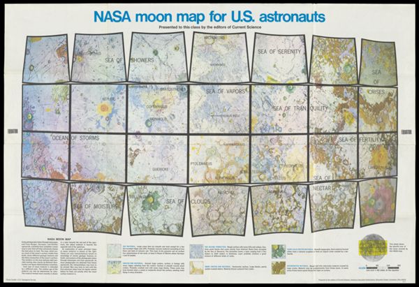 NASA moon map for U.S. astronauts : Man's first moon photos from space