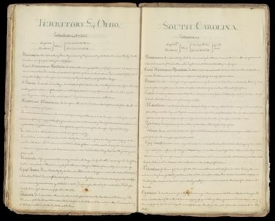 Territory S. of Ohio Situation and Extent AND South Carolina: Situation and Extent