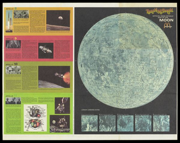 Ronald McDonald official Rand McNally map of the moon / Ronald McDonald map of outer space