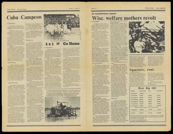 The Old Mole, number 24, pages 12 and 13