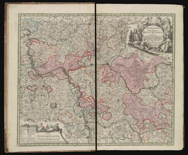 Archiepiscopatus et Electoratus Moguntinus ut et Comitatus Uterq, Catimelibocens, Wertheimensis Erpacens. aliaeque insertae et confines regiones accuratissime delineatae per...