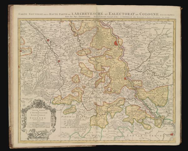 Haute Partie de L'Archevesché et Eslectorat de CologneCarte Nouvelle de la Haute partie de L'archevesché et Eslectorat de Cologne avec ses enclaves dans les pays Circomuoisins; Upper Part of the Archdiocese and Electorate of Cologne, New Map of The Ar