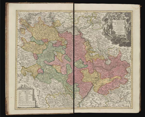 Exactissima Palatinatus Ad Rhenum Tabula, In Qua Episcopatus Wormaciensis Et Spirensis Ducatus Bipontinus aliaéque complures Insertae, adjacentes et finitmae Regiones osteduntur conante...