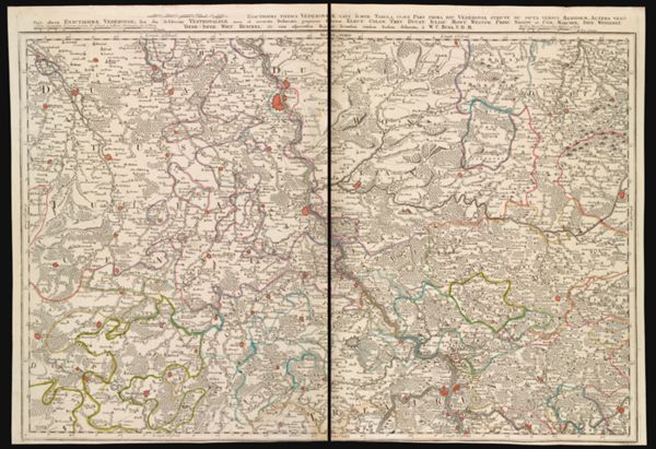 Exactissima Totius Vederoviae Laté Sumtae Tabula, Cujus Pars Prima Est Vederovia Stricte sic Dicta Versus Meridiem; Altera Verò Pars altera Exactissimae Vederiviae; Seu diu desideratae Vestrovaldeiae nova et accurata Delineato Proponens partem Elect: Colo