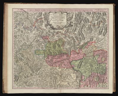 Cursus Rheni A Basilea usque Ad Archi-Episcopatum Coloniensem, Tribus Mappis Geographicis, quae conglutinari et separatim quoque emi et usur pari possinit, juxta novissimam designationem aeri incisus et publici juris factus...