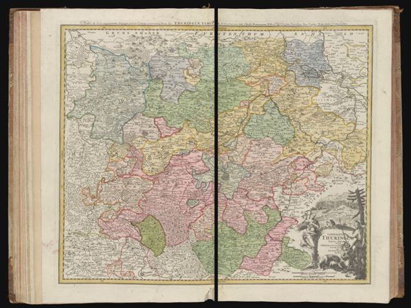 Landgraviatis Thuringiæ tabula generalis principatus et st... accurate divi... || Multis in locis augmentata longeque priori Editione correctior facta hocc Thuringiae Tabula A.D. 1729