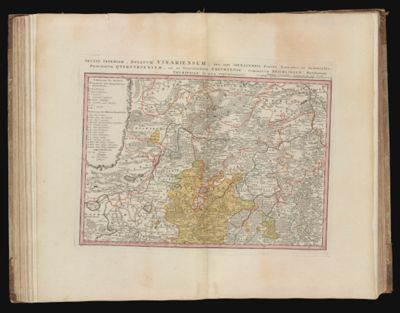 Sectio inferior, ducatum Vinariensem, nec non Isenacensis Partes Boreales et Orientales, principatum, ut ue Territorium Erfurtense, comitatum Beichlingen, Balifiatum, Thuringiae et alia reprae sentans [Similar to map which follows in volume]