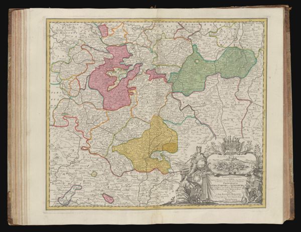 Tabula Geographica in qua Serenissimi Principis Friderici duc. sax. Julioe. Clivioe et Montium, nec non Angarioe et Westphalioe principatus Gotha, Coburg, et Altenburg cum omnibus eorundem Praefecturistam in Thuringia quam Misuia et Franconia sitis oftenduntur
