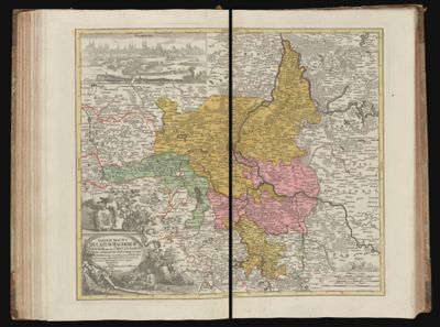 Saxoniæ Tractus ducatum Magdeburgensem cum suo Circulo Salico Princ: Anhaltinum Halberstadiensem finitimarumque Regionum Electoratus nempe Brandenburg: Saxoniaeducatus Brunsvicensis etc. Partes Ostendens