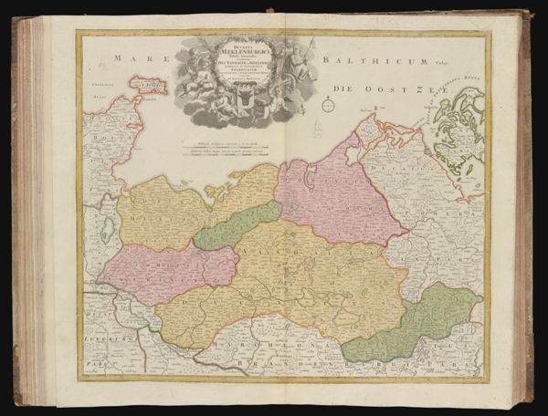 Ducatus Meklenburgici Tabula Generalis Continens Duc. Vandaliae et Meklenburg comitatum et episcopatum Swerinensem Rostochtense et Stargardiense Dominum excudente...