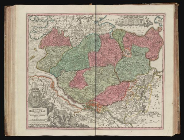 Tabula Generalis Holsatiae complectens Holsatiae Dithmarsiae Stormariae et Vagriae Ducatus edita...