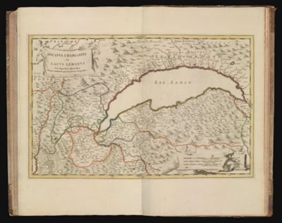 Ducatus Chablasius et Lacus Lemanus cum Regionibus adjacentibus invenitur Amstelodami apud... [Lake Geneva]