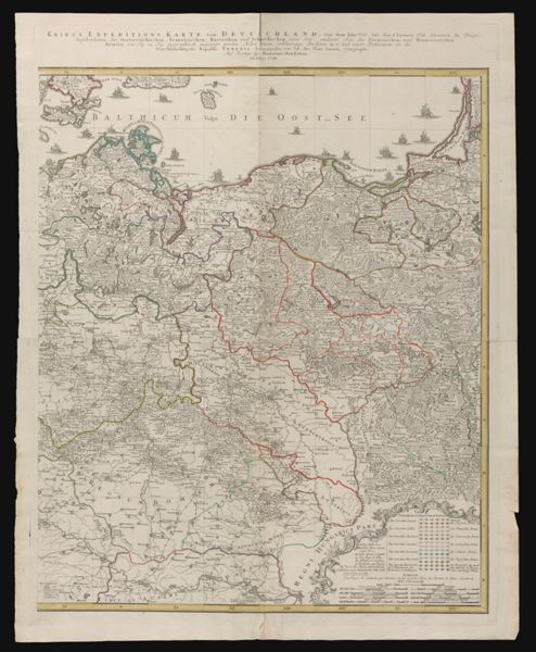 [Eastern Part of two sheet map] [From cartouche on Western Sheet: Francisco Lauredano Venetorum Principi Pio Felici Munifico Patribus Conscriptis Venetam Rep. Peregre ac domi feliciter gerentibus publicis consilü regundis, reilitterarae administrandae pra