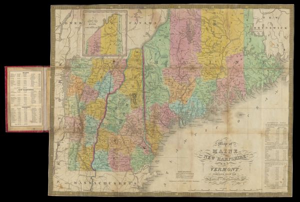 Map of Maine, New Hampshire, and Vermont compiled from the latest authorities