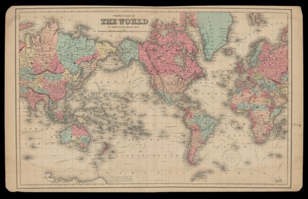 Colton's Map of the World on Mercator's Projection