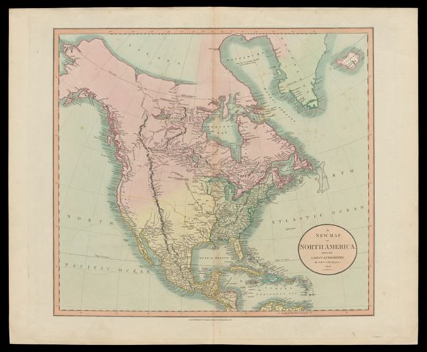 A New Map of North America, From the Latest Authorities By John Cary, Engraver. 1806.