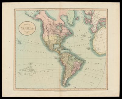 A New Map of America, From the Latest Authorities by John Cary, Engraver. 1806.