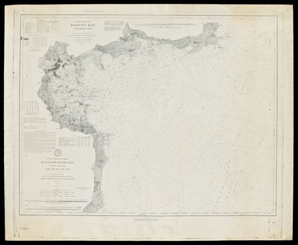 Coast Charts No. 9 & 10 Boston Bay and Approches; Massachusetts Bay with the Coast from Cape Ann to Cape Cod