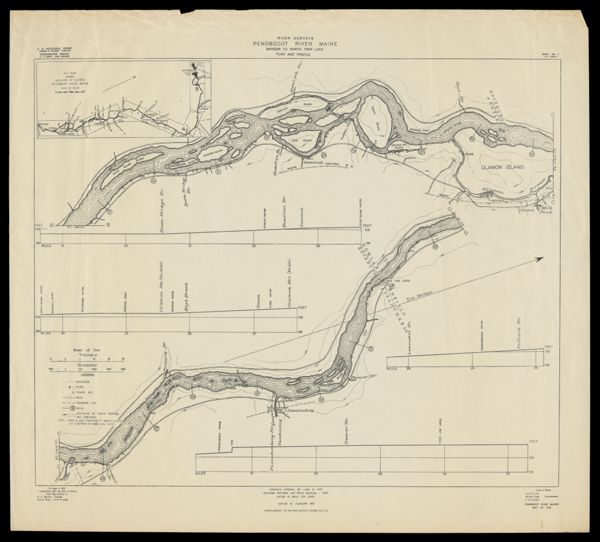 River Surveys : Penobscot River Maine, Bangor to North Twin Lake, Plan and Profile
