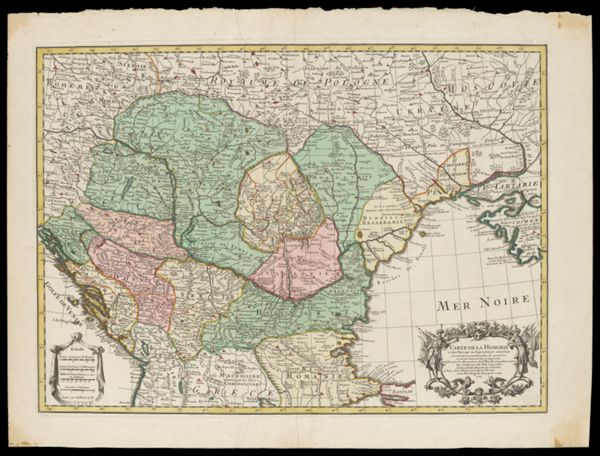 Carte de la Hongrie et des pays qui en dependoient autrefois