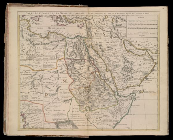 Carte de l' Egypte de la Nubie de l' Abissinie &c. par Guillaume de l'Isle de l' Accademie Royale des Sciences à Paris.