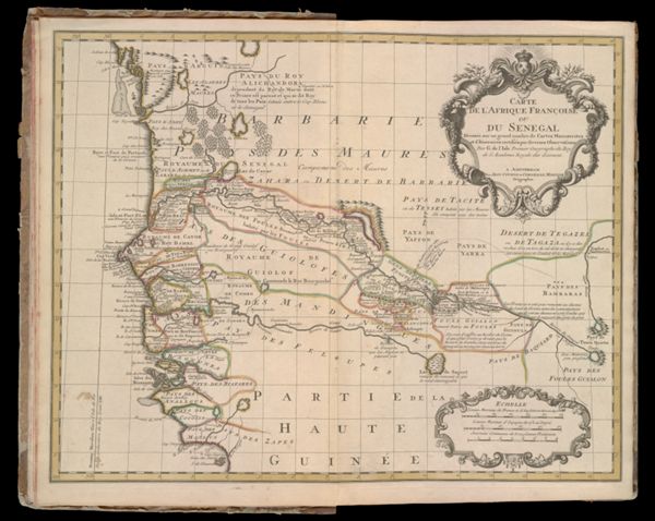 Carte de l' Afrique Francoise ou du Senegal Dressée sur un grand nombre de Cartes Manuscrites et d'Itineraires rectisiés par diverses observations par G. de l'Isle premier Geographe du Roy de l'Academie Royale des Sciences. A. Amsterdam Chez Jean Cóvens e