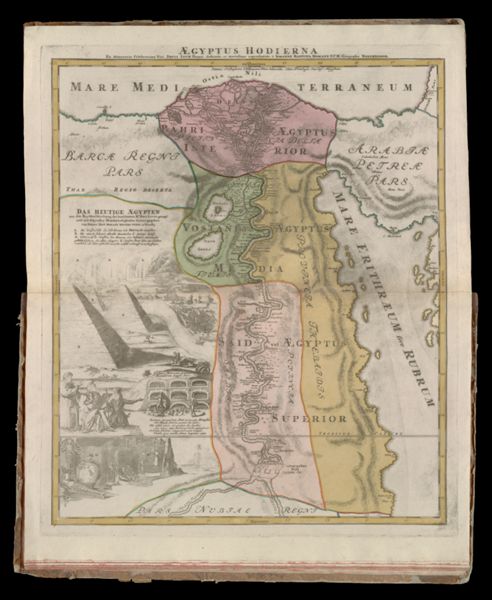 Aegyptus Hodierna ex itinerario celeberrimi viri. Pauli Lucae Francie desumta, ac novissime repraesentata à Johanne Baptista Homann S.C.M. Geographo Norimbergae.