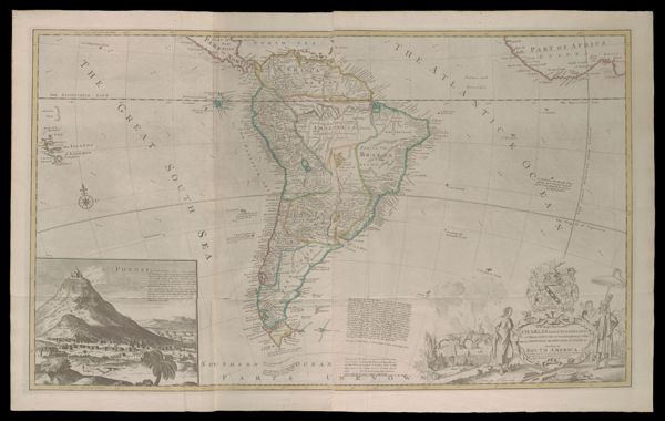 To the right honourable, Charles Earl of Sunderland, and Baron Spencer of Wormleighton; One of Her Majesty's Principal Secretaries of State; &c. This map of South America, according to the newest and most exact observations is most humbly dedicate by your lordship's most humble servant Herman Moll Geographer.