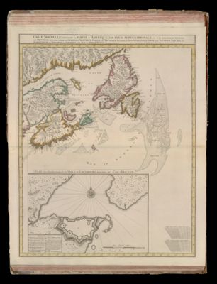 Carte nouvelle contenant la partie d' Amerique la plus septentrionale, ou sont exactement dêcrites les provinces suivantes comme le Canada ou Nouvelle France, la Nouvelle Ecosse, la Nouvelle Angleterre, les Nouveaux PaÏs Bas, la Pensylvanie, la Virginia,