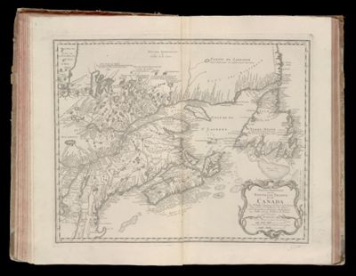 Partie orientale de la Nouvelle France ou du Canada par Mr. Bellin Ingenieur du Roy et de la Marine pour seruir à l intelligence des affaires et de l'etat present en Amerique communiqueé au public par les Heritiers de Homan en l'an 1755.