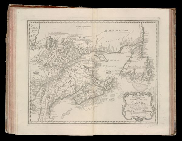 Partie orientale de la Nouvelle France ou du Canada par Mr. Bellin Ingenieur du Roy et de la Marine pour seruir à l intelligence des affaires et de l'etat present en Amerique communiqueé au public par les Heritiers de Homan en l'an 1755.