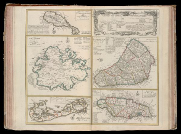 Dominia Anglorum in praecipuis Insilis Americae... Delineatio insulae St. Christophori alis I. Kitts ad fidem Prototypi Anglicani expressa curis Homann: Hered: