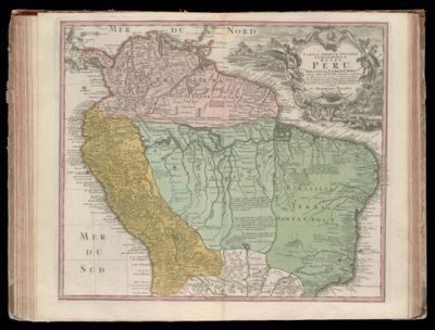 Tabula Americae specialis geographica regni Peru, Brasiliae, Terrae Firmae & reg: Amazonum; secundum relationes de Herrera, de Laet, & PP. d acuña & M. Rodriguetz, aliorumques observationes recentiores de signata & edita per Guiliem. de l Isle, Geogr: Reg