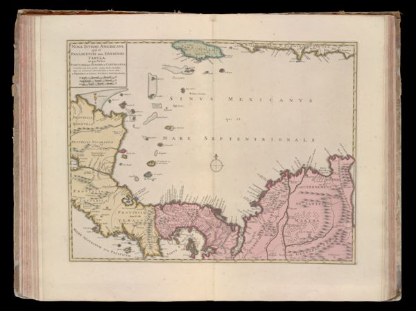 Nova isthmi Americani, qui et Panamiensis item Dariensis, tabula, in qua urbes Porto Bello, Panama et Carthagena, verssimis suis locis positae, summo studio emendata, atque ex novissimis observationibus in lucem edita a Reinero et Josua Ottens Amstelodami.