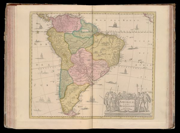 Americae pars Meridionalis Amstelodami apud G Valk et P Schenk