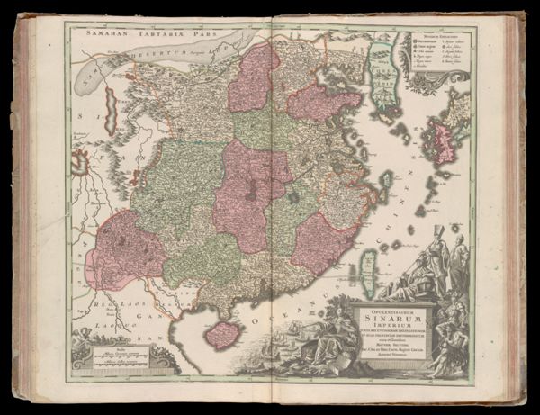 Opulentissimum Sinarum Imperium juxta recentissimam delineationem in suas provincias disterminatum, cura et sumtibus Matthaei Seutteri, sac. cases. et reg. Cath. Majest. geogr. august. vindelic.